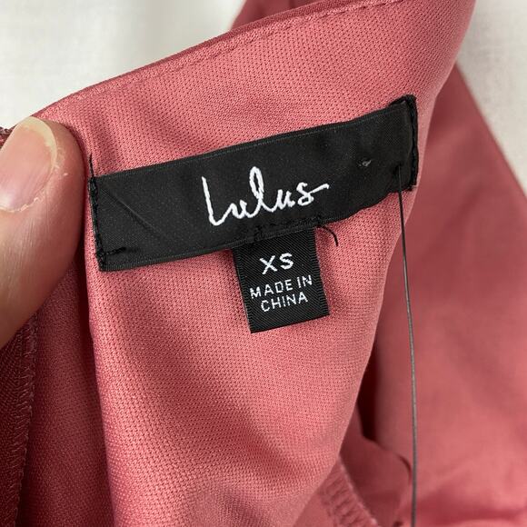 Lulus Sincerely Exquisite Rusty Rose Short Sleeve Tiered Maxi Dress Sz.XS NWT - Picture 8 of 16